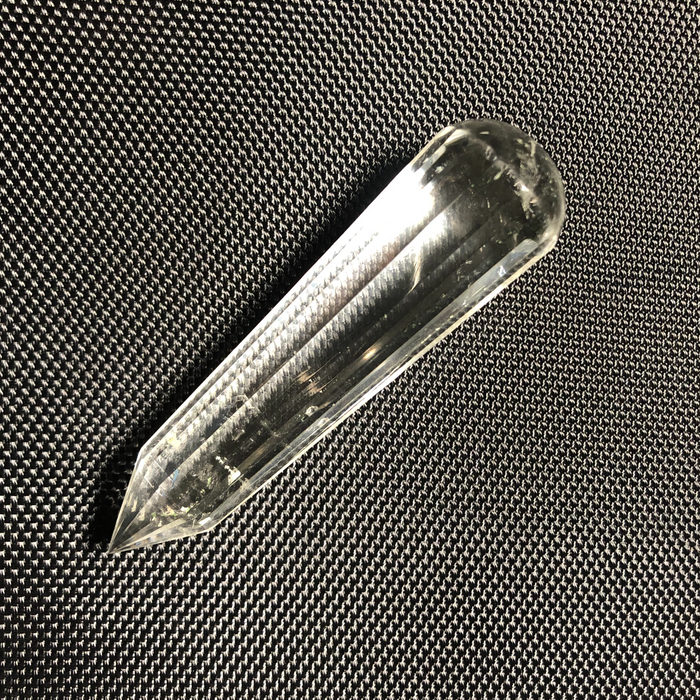 Tachyon Charged (Tachenite) Massage Healing Wand 16 Face Vogel Inspired Clear Crystal Quartz