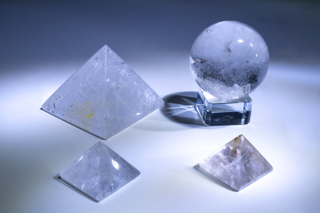 Small Crystal Quartz Tachyon Infused Pyramid AAA Quality