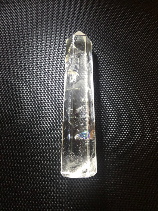 Tachyon Charged (Tachenite) Tower Pointed 6 Face Natural Quartz Crystal Meditation Enhancer