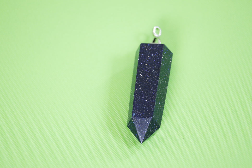 Healing Blue Goldstone Tachyon Infused Necklace Pendant