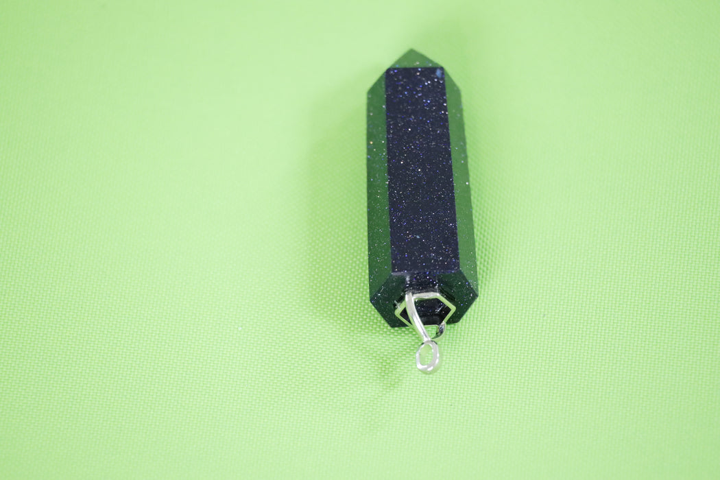 Healing Blue Goldstone Tachyon Infused Necklace Pendant