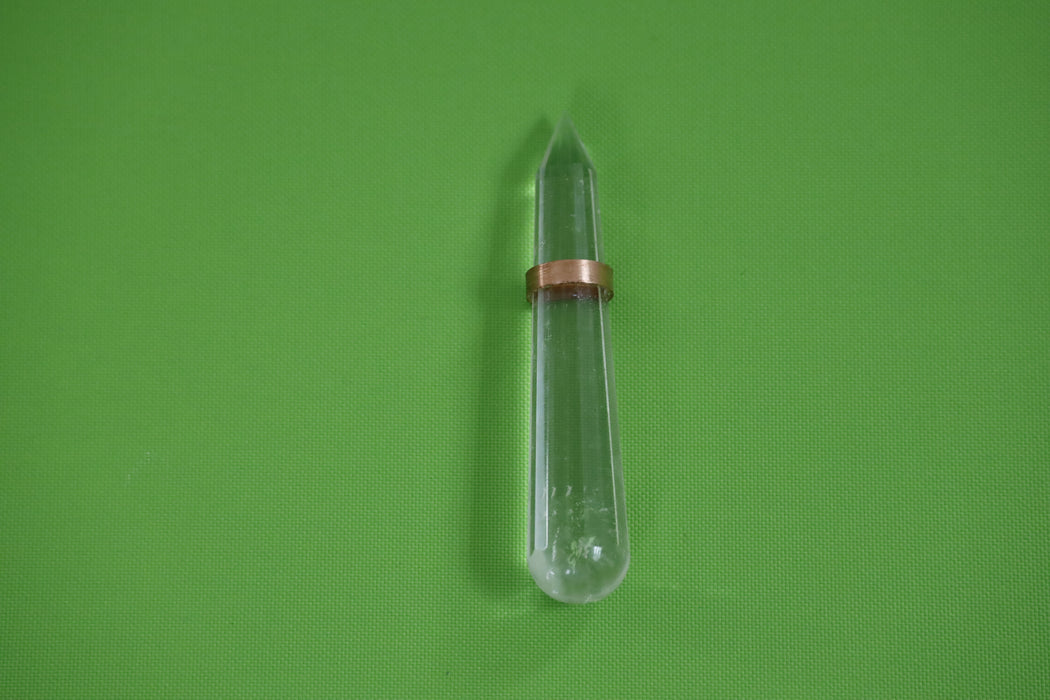 Tachyon Infused Crystal Quartz Massage Wand with Purifying Copper Ring